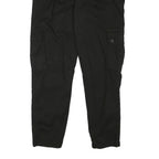 URBAN CLASSICS Mens Black Slim Cargo Trousers W32 L29 Casual Cotton Blend Zip