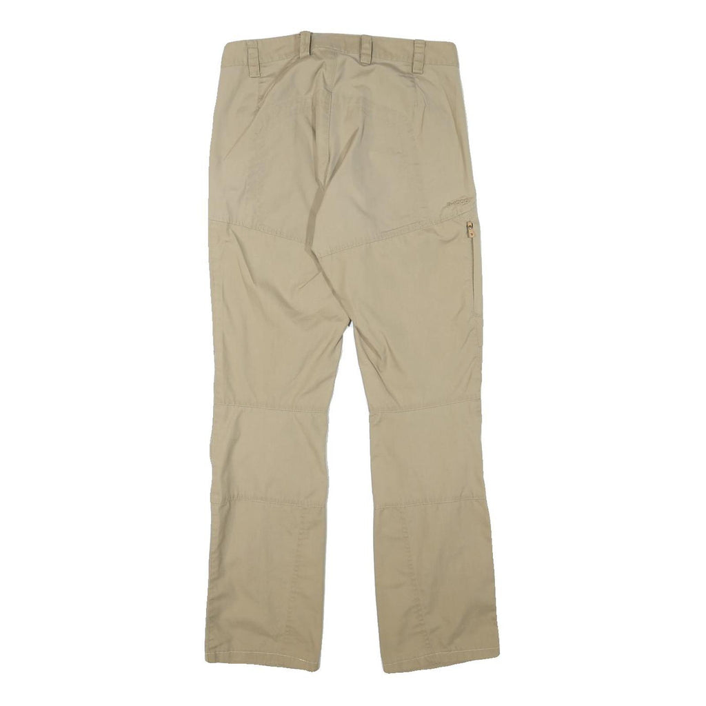FJALLRAVEN Mens Cotton Blend Beige Regular Straight Trousers W29 L31 Outdoor