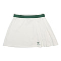 ADIDAS Womens White & Green Mini Cotton Blend Pleated Skirt UK 12 Sports Casual