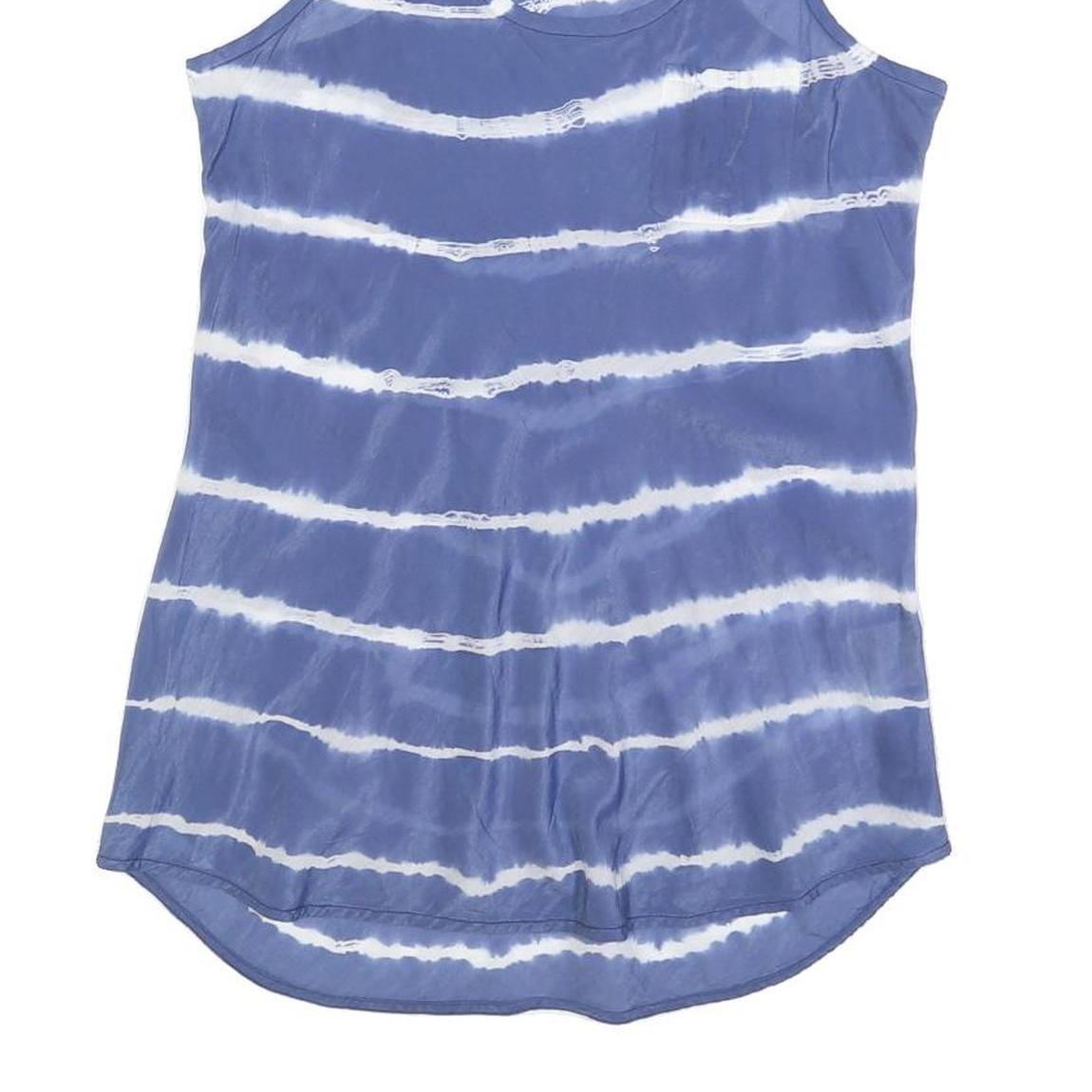 RALPH LAUREN DENIM & SUPPLY Womens Blue & White Printed Sleeveless Scoop Neck