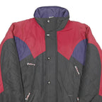 EITREL Mens Black & Red Colourblock Nylon Jacket L Zip Outdoor Winter