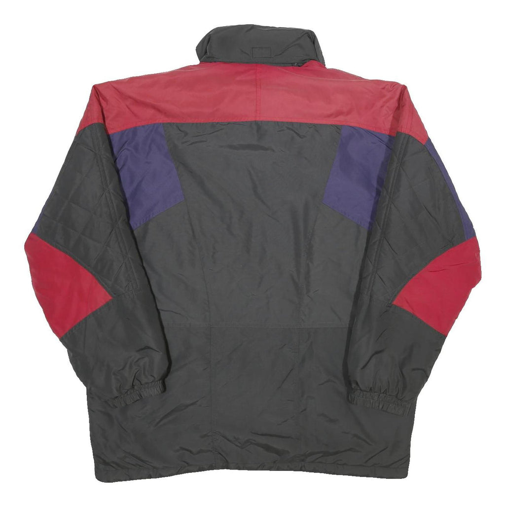 EITREL Mens Black & Red Colourblock Nylon Jacket L Zip Outdoor Winter