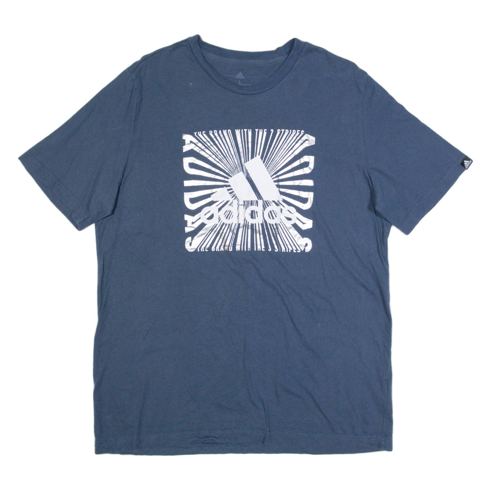 ADIDAS Mens T-Shirt Blue L