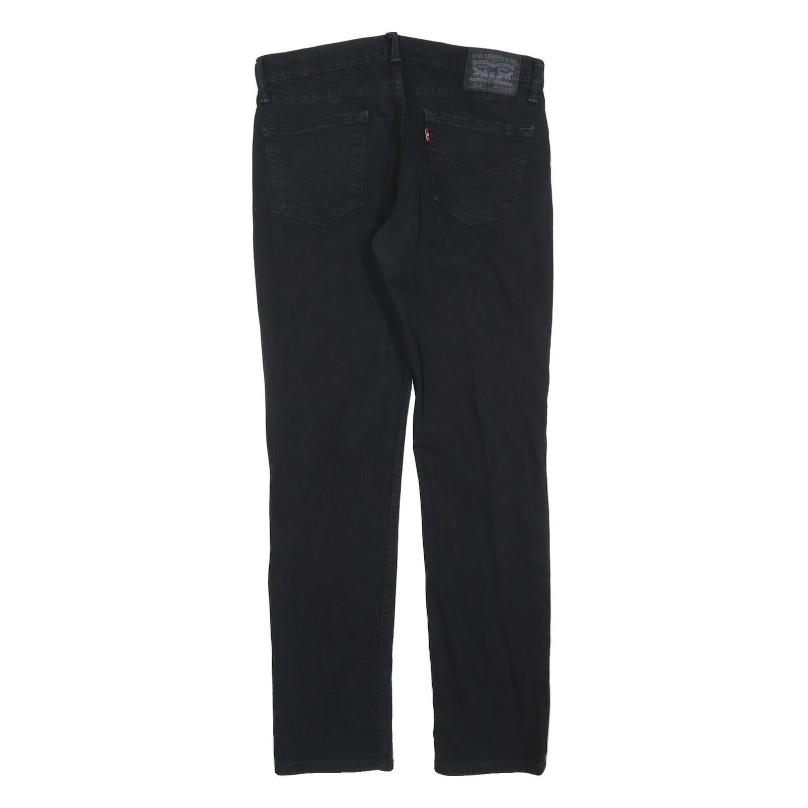 LEVI'S 511 Slim Mens Jeans Black Slim Skinny Denim W34 L32 Classic Zip