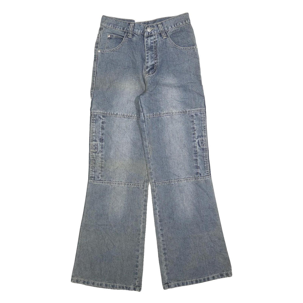 KALUOLISI Womens Jeans Blue Relaxed Wide-Leg Denim Medium W26 L30 Casual Fashion