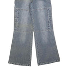 KALUOLISI Womens Jeans Blue Relaxed Wide-Leg Denim Medium W26 L30 Casual Fashion