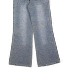 KALUOLISI Womens Jeans Blue Relaxed Wide-Leg Denim Medium W26 L30 Casual Fashion