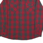 WRANGLER Mens Red & Black Checked Shirt L Casual Cotton Blend Long Sleeve
