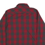 WRANGLER Mens Red & Black Checked Shirt L Casual Cotton Blend Long Sleeve