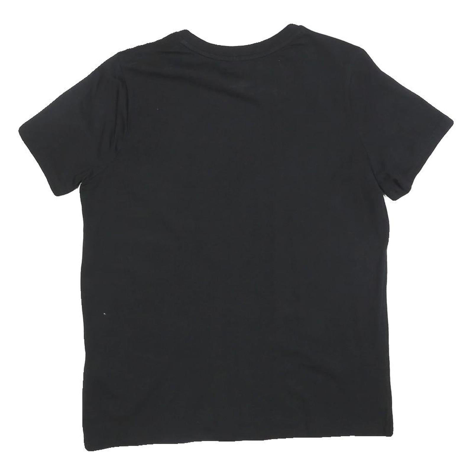 DKNY Womens Black Graphic T-Shirt M Short Sleeve Crew Neck Logo Print