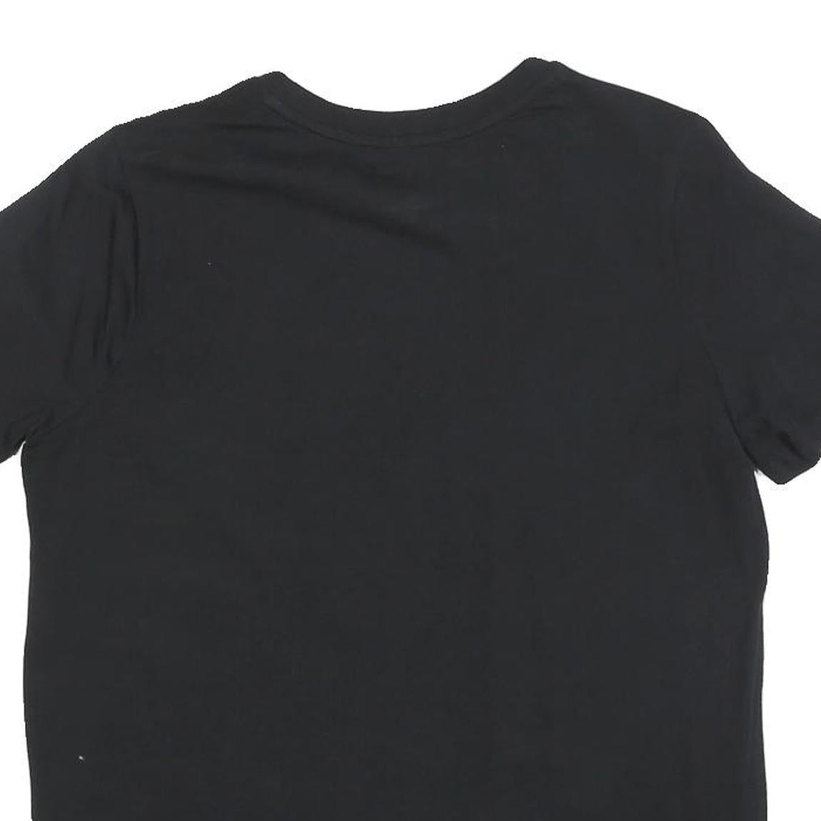 DKNY Womens Black Graphic T-Shirt M Short Sleeve Crew Neck Logo Print