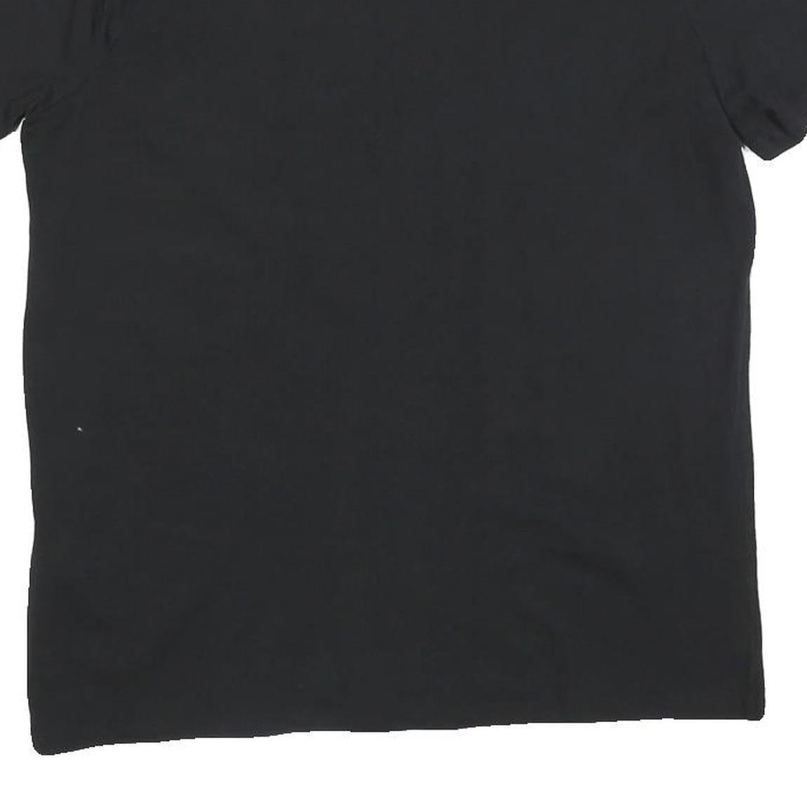 DKNY Womens Black Graphic T-Shirt M Short Sleeve Crew Neck Logo Print