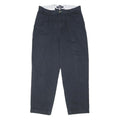 TOMMY HILFIGER Mens Cotton Navy Relaxed Tapered Trousers W33 L32 Casual Style