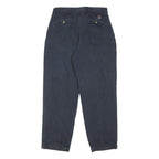 TOMMY HILFIGER Mens Cotton Navy Relaxed Tapered Trousers W33 L32 Casual Style