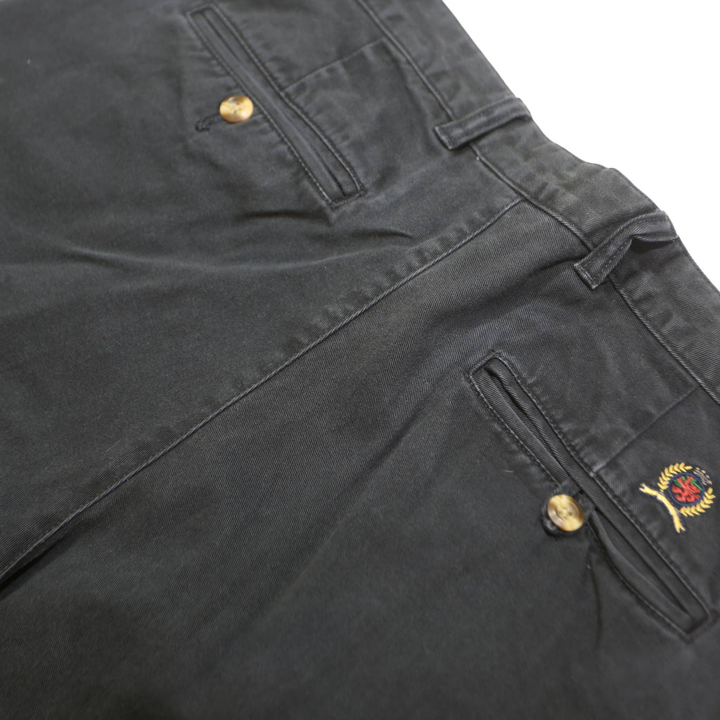 TOMMY HILFIGER Mens Cotton Navy Relaxed Tapered Trousers W33 L32 Casual Style