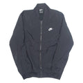 NIKE Sports Mens Bomber Jacket Black Nylon S