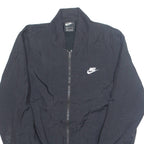 NIKE Sports Mens Bomber Jacket Black Nylon S