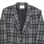 PENDLETON Womens Black & Grey Check Wool Button Jacket M Woven Classic