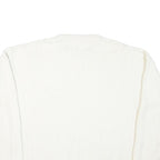 CHAPS RALPH LAUREN Mens White Cotton Blend Jumper Crew Neck Basic Knit L Classic