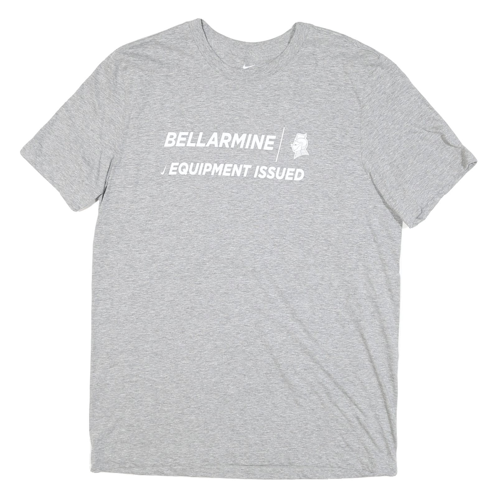 NIKE Mens Grey Bellarmine Equipment Issued Graphic T-Shirt M Short Sleeve Crew