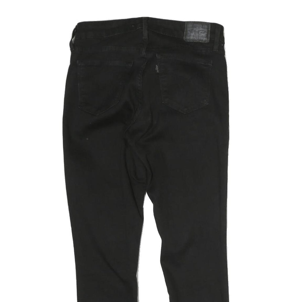 LEVI'S Mens Cotton Black Slim Skinny Trousers W28 L24 Zip Closure