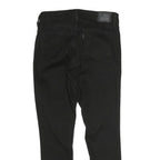 LEVI'S Mens Cotton Black Slim Skinny Trousers W28 L24 Zip Closure