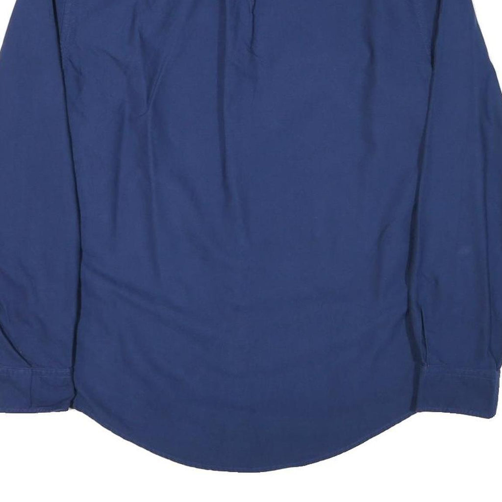 TOMMY HILFIGER Mens Blue Long Sleeve Shirt L Classic Cotton Blend Casual