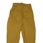 COS Womens Cotton Blend Mustard Regular Straight Trousers W28 L24 Zip