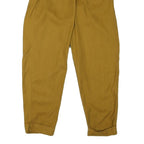 COS Womens Cotton Blend Mustard Regular Straight Trousers W28 L24 Zip