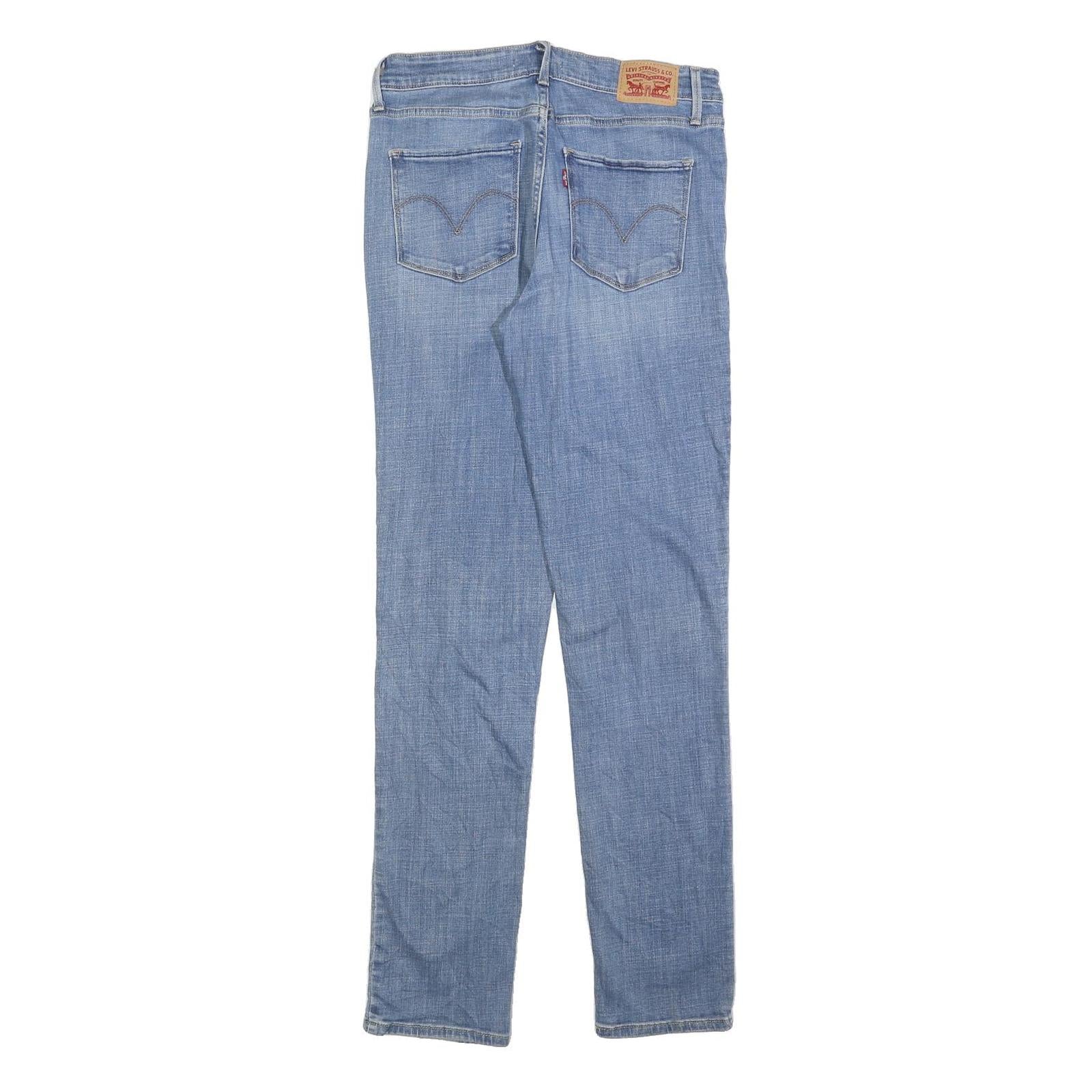 LEVI'S Womens Slim Blue Denim Light Jeans W28 L32 Stylish Comfort Zip Closure