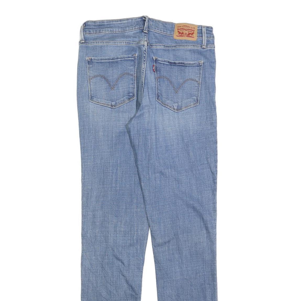 LEVI'S Womens Slim Blue Denim Light Jeans W28 L32 Stylish Comfort Zip Closure