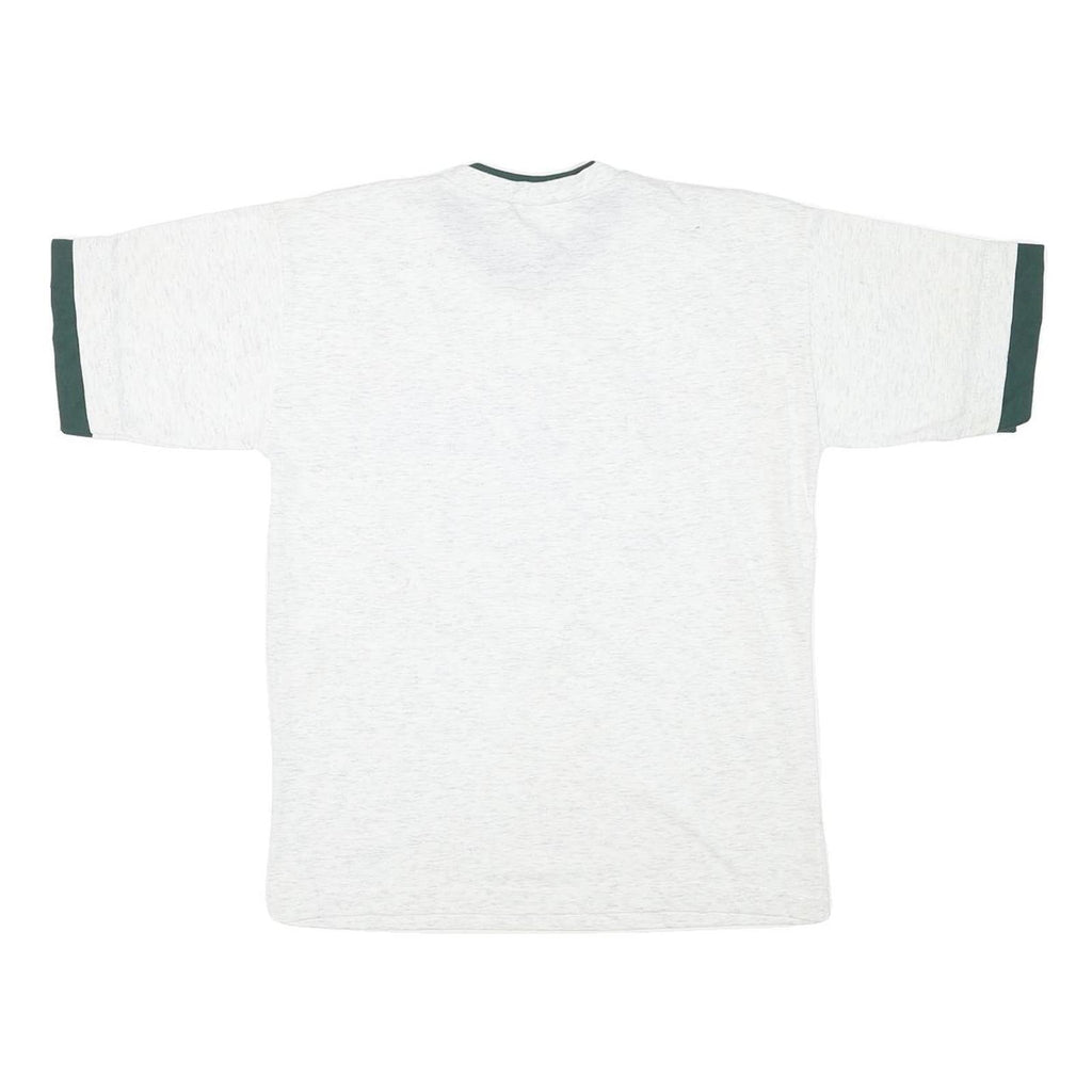 Mens White & Green Graphic T-Shirt M Short Sleeve Crew Neck Niagara Falls Canada