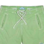 SUPERDRY Mens Light Green Casual Cotton Blend Swimming Shorts M W32 Drawstring
