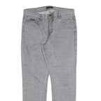 PIERRE CARDIN Mens Jeans Grey Regular Straight Denim Medium W36 L32 Casual
