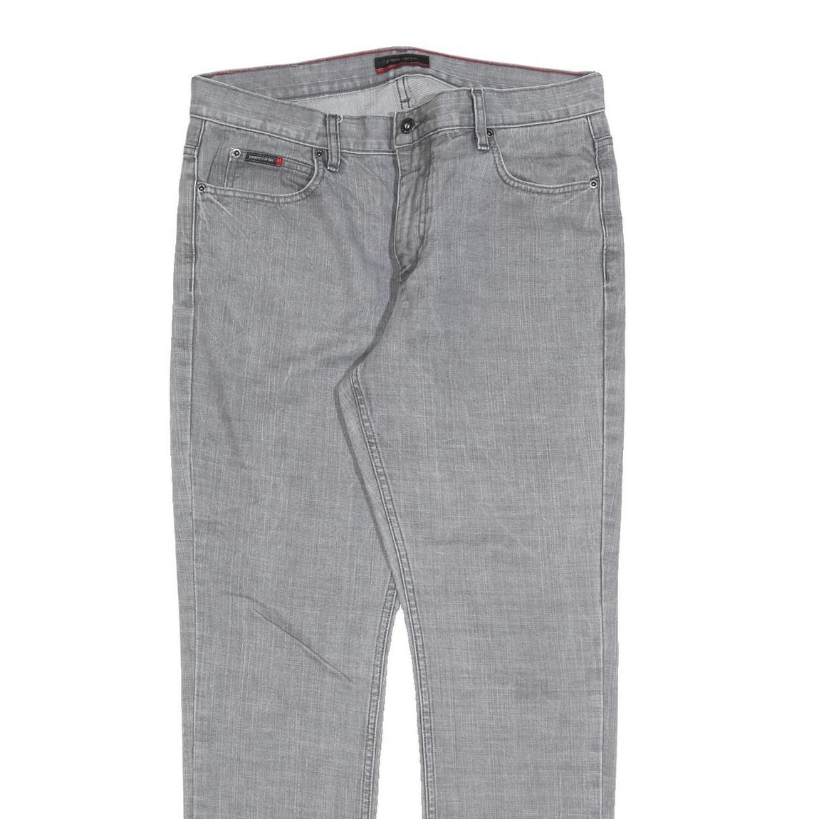 PIERRE CARDIN Mens Jeans Grey Regular Straight Denim Medium W36 L32 Casual