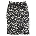 MINT VELVET Womens Pencil Skirt Black Midi Linen Spotted UK 14