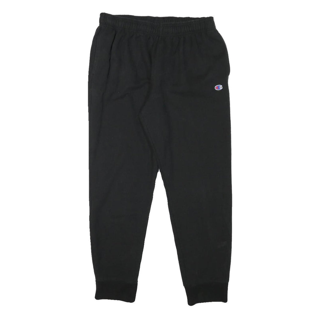 CHAMPION Mens Joggers Black L W28 L27 Slim Tapered Cotton Blend Casual