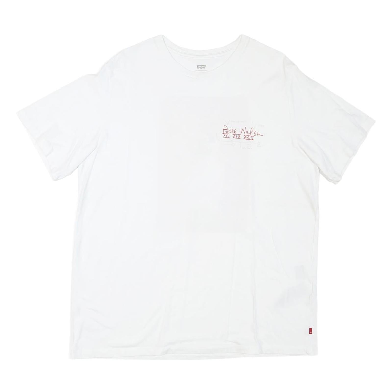 LEVI'S Mens White XL Graphic T-Shirt Short Sleeve Crew Neck Sports Style
