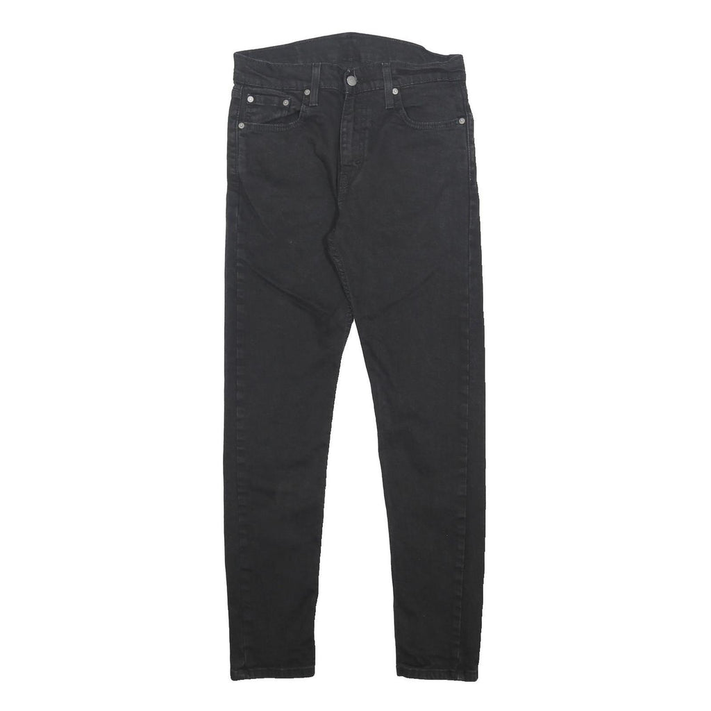 LEVI'S 512 Tapered Mens Jeans Black Slim Tapered Denim Dark W30 L29 Zip