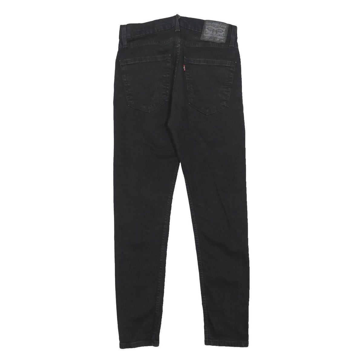 LEVI'S 512 Tapered Mens Jeans Black Slim Tapered Denim Dark W30 L29 Zip