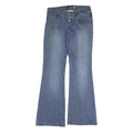 JORDACHE Womens Jeans Blue Regular Flared Denim Medium W30 L31 Button Closure