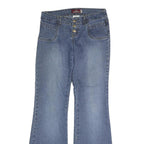 JORDACHE Womens Jeans Blue Regular Flared Denim Medium W30 L31 Button Closure