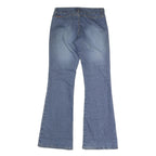 JORDACHE Womens Jeans Blue Regular Flared Denim Medium W30 L31 Button Closure
