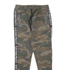 BLACK SQAUD Womens Cotton Blend Slim Fit Camouflage Trousers W28 L28 Drawstring