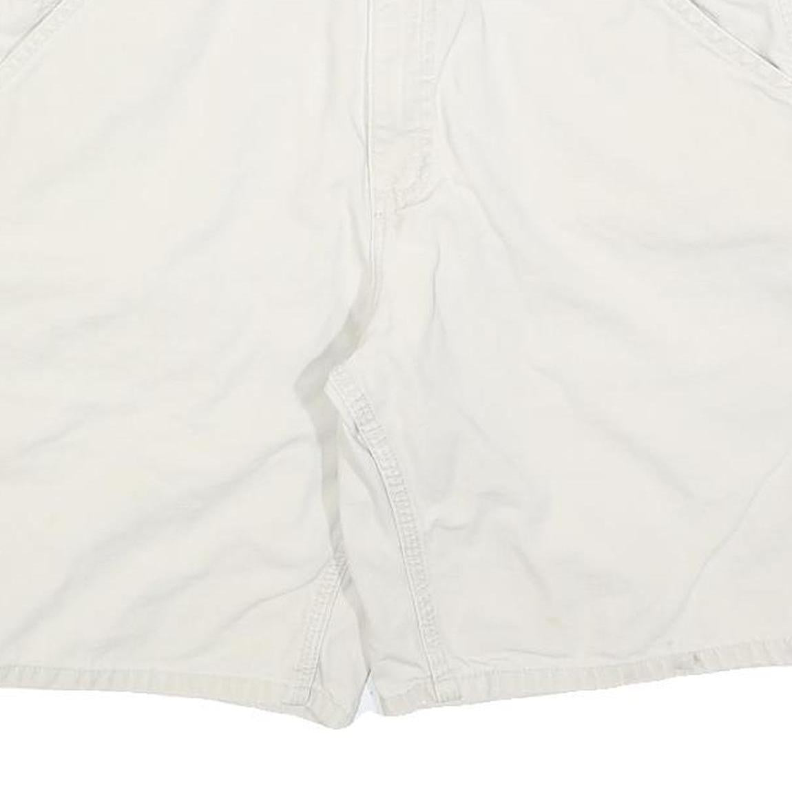 CARHARTT Mens Shorts White Casual Cotton Blend M W31 Workwear Pockets