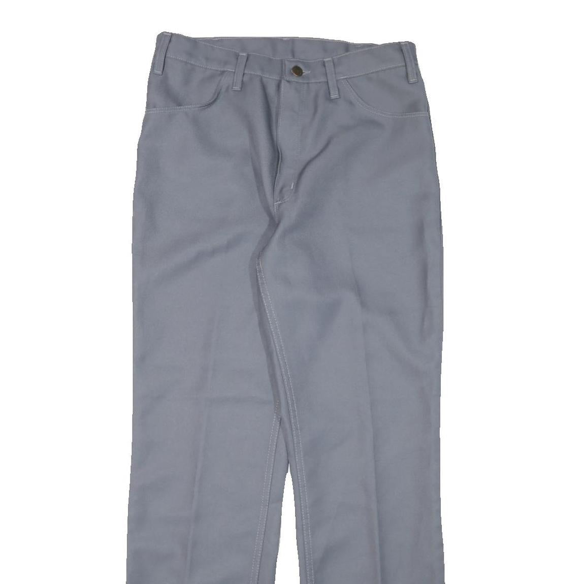 WRANGLER Mens Polyester Blend Blue Regular Straight Trousers W30 L31 Classic Zip