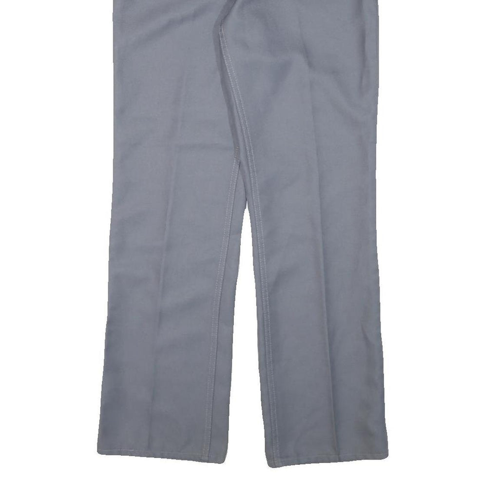 WRANGLER Mens Polyester Blend Blue Regular Straight Trousers W30 L31 Classic Zip