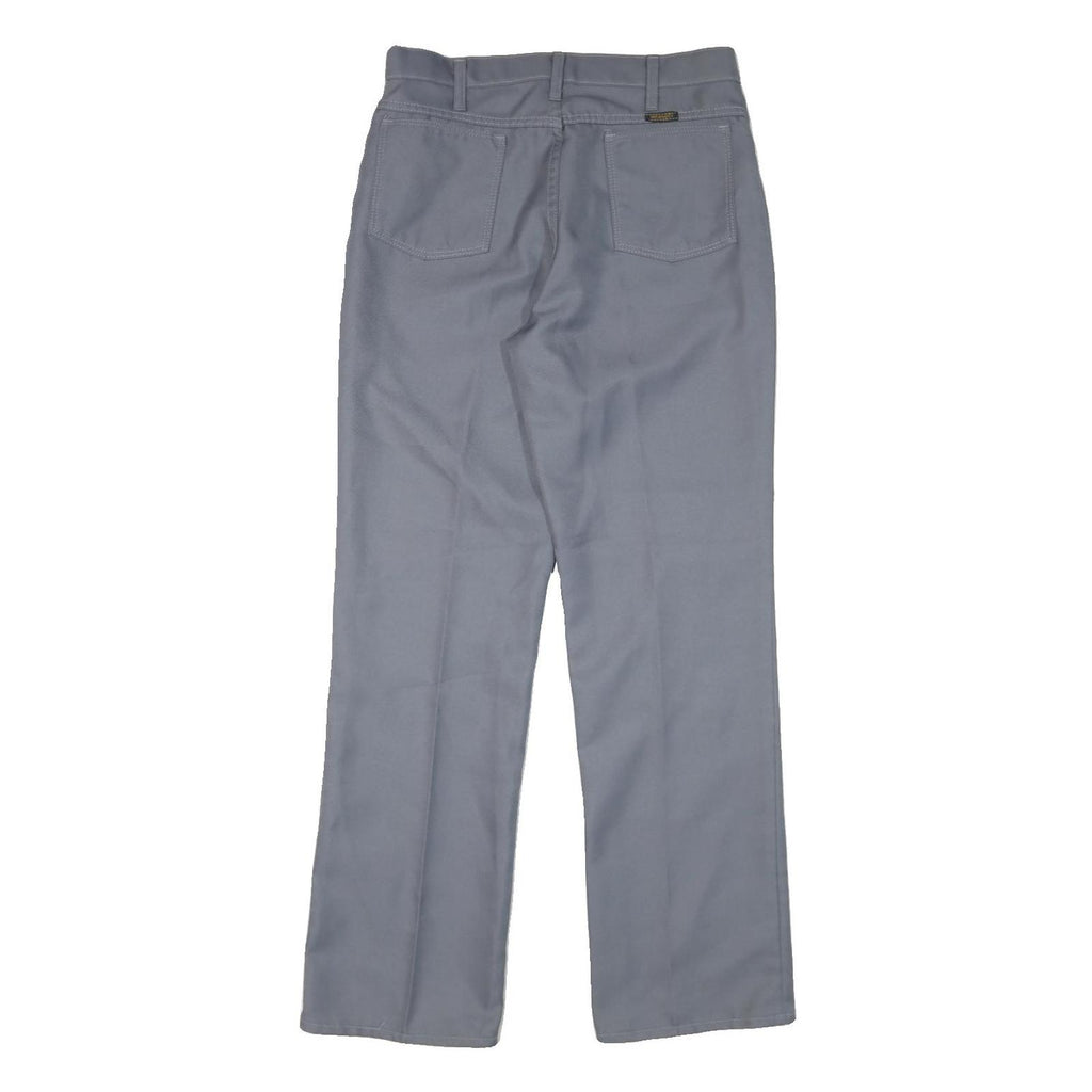 WRANGLER Mens Polyester Blend Blue Regular Straight Trousers W30 L31 Classic Zip