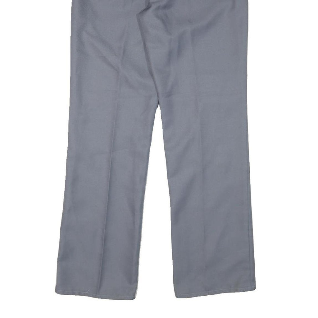 WRANGLER Mens Polyester Blend Blue Regular Straight Trousers W30 L31 Classic Zip