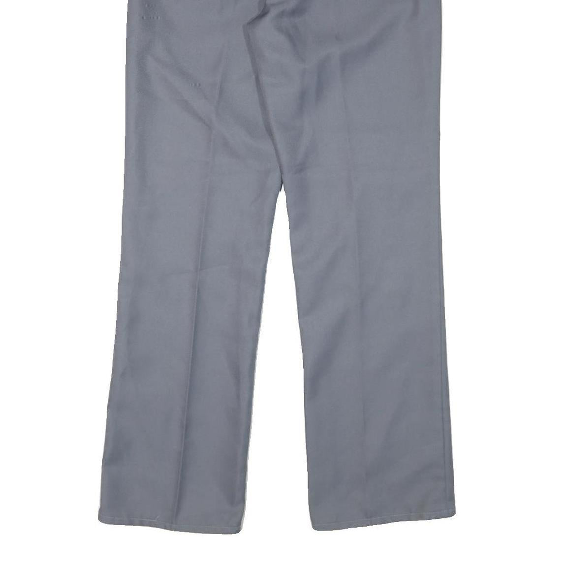 WRANGLER Mens Polyester Blend Blue Regular Straight Trousers W30 L31 Classic Zip